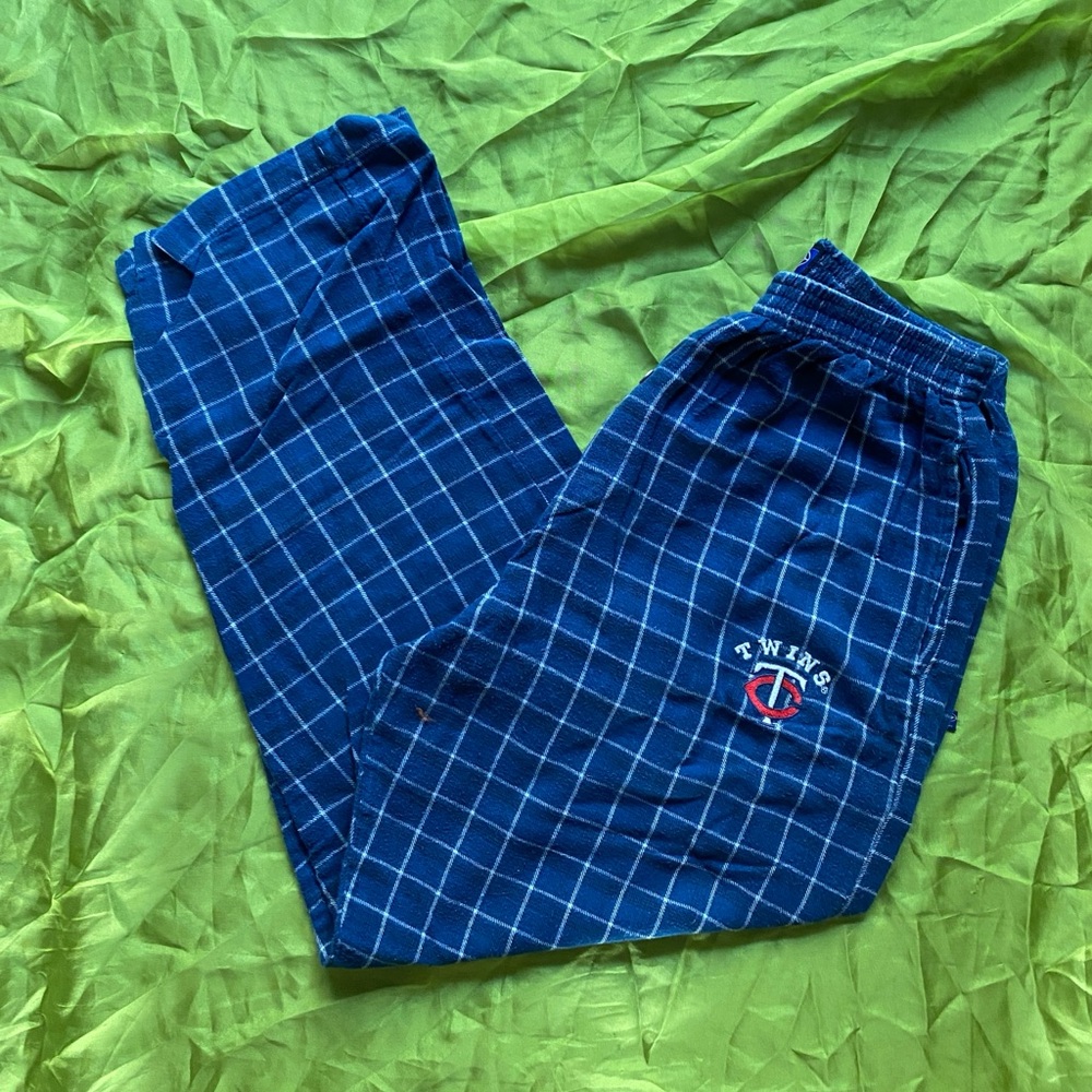 Twins Blue Plaid Women's Pants
